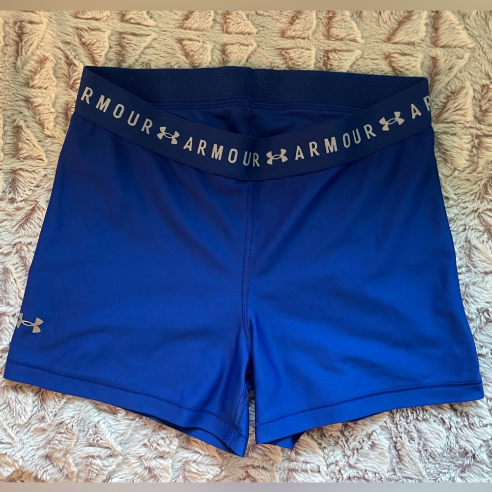 Under Armour Blue Athletic Shorts with Elastic Waistband